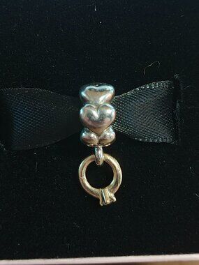 Authentic Rare Pandora Retired I Do Wedding Ring Dangle – 790999D